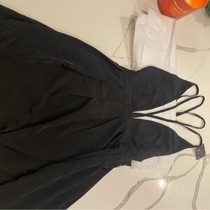 Nasty Gal Black Backless Dress